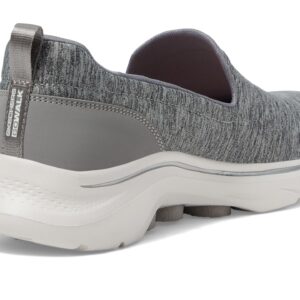 Skechers Women's Go 7-Meadow Casual Slip On Walking Sneaker, Gray, 5.5