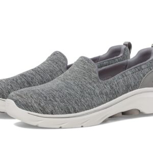 Skechers Women's Go 7-Meadow Casual Slip On Walking Sneaker, Gray, 5.5