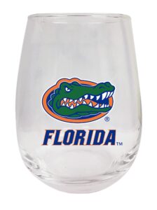 r and r imports florida gators 15 oz stemless wine glass (2-pack) officially licensed collegiate product