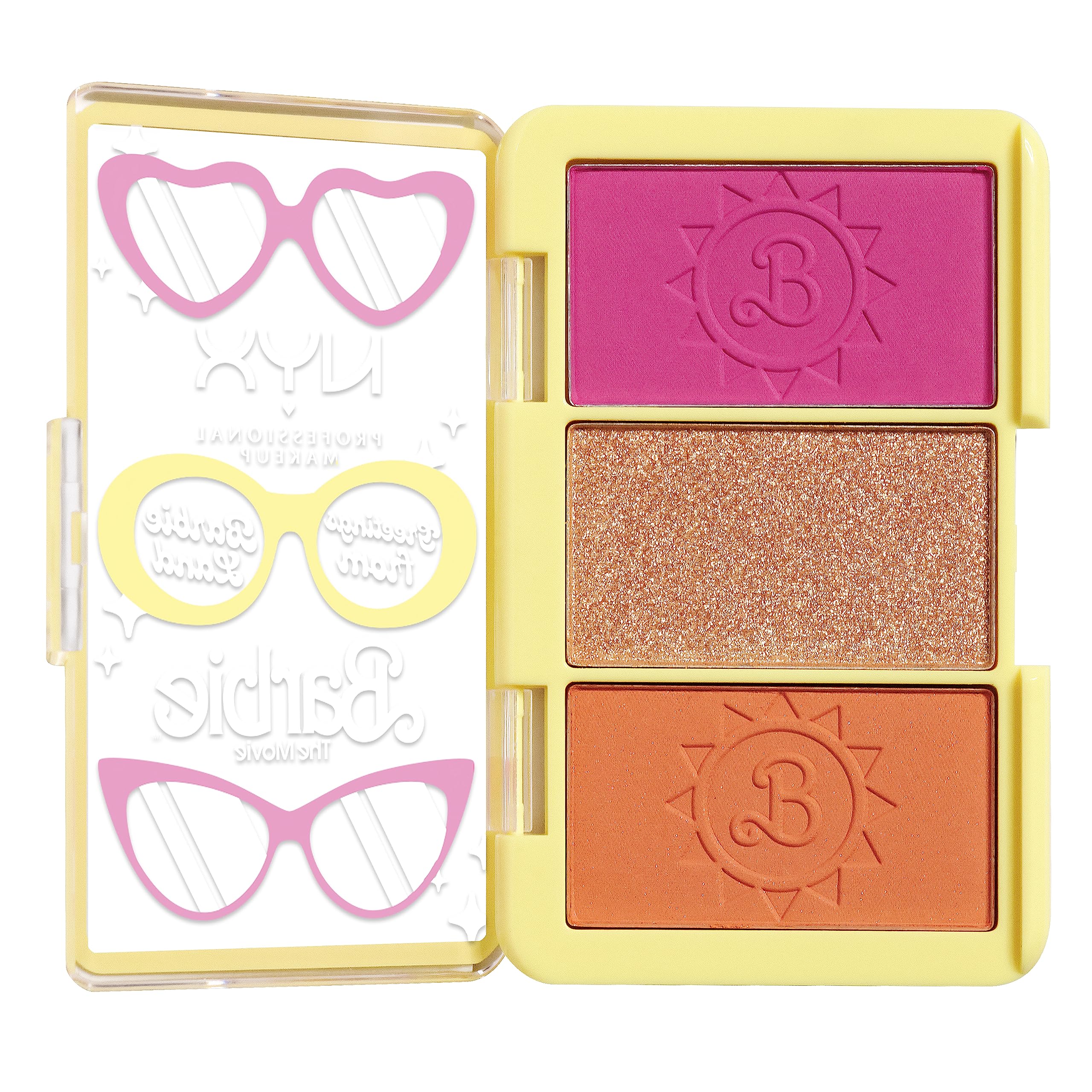 NYX PROFESSIONAL MAKEUP BARBIE, Mini Cheek Palette - Greeting From BARBIE Land