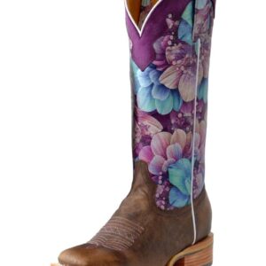 Tin Haul Women's Honeylicious Western Boot Broad Square Toe Brown 7 M US