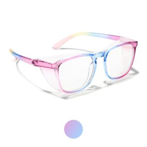 liansan oversize anti-fog safety goggles for nurses, z87.1 certified safety glasses for women, square uv protection rainbow