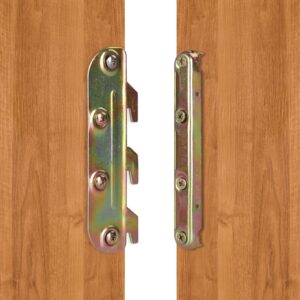 abuff 8 set bed rail brackets heavy duty wooden bed rail fittings, rust proof bed frame hardware brackets for connecting to wood, headboards and foot-boards- 5inch(screws included)