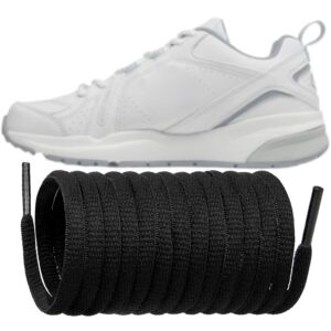 endoto shoelaces replacement oval laces for new balance 608v5, 608v5 sr, 530, 806, 1006, 577v1, 696v5, 796v3, 857v3, 928v3, 1540v3 sneaker running shoes(color:black,size:50inch)