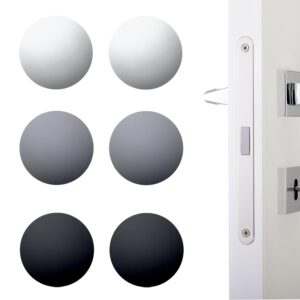 door knob wall protector 6pcs, door stopper wall protector with strong self adhesive, soft silencer door bumpers for home and office