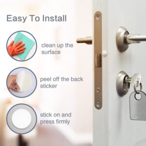 Door Knob Wall Protector 6pcs, Door Stopper Wall Protector with Strong Self Adhesive, Soft Silencer Door Bumpers for Home and Office