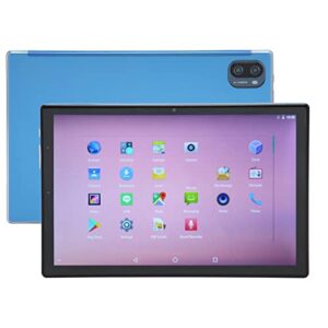 10 inch android 11 tablet, dual sim dual standby 4g communication 5g wifi, 6gb ram and 256gb rom 1960x1080 resolution, 7000mah battery capacity, blue