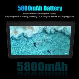 10.1 inch Android 12 Tablet, Dual SIM Dual Standby Talkable Tablet, 4GB RAM and 64GB ROM 2560x1600 Resolution, 5800mAh Battery Capacity, Gray