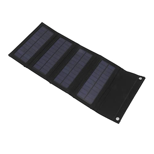 40W Folding Solar Panel, USB Interface 40W Portabel Solar Panel for Backpacking Traveling for Camping (Black)