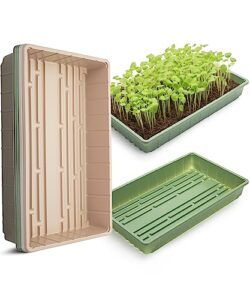 mr. pen- plastic growing trays, 5 pack, assorted colors, plant tray, seed tray, seedling tray, propagation tray, plant trays for seedlings, microgreens growing trays, seedling starter trays