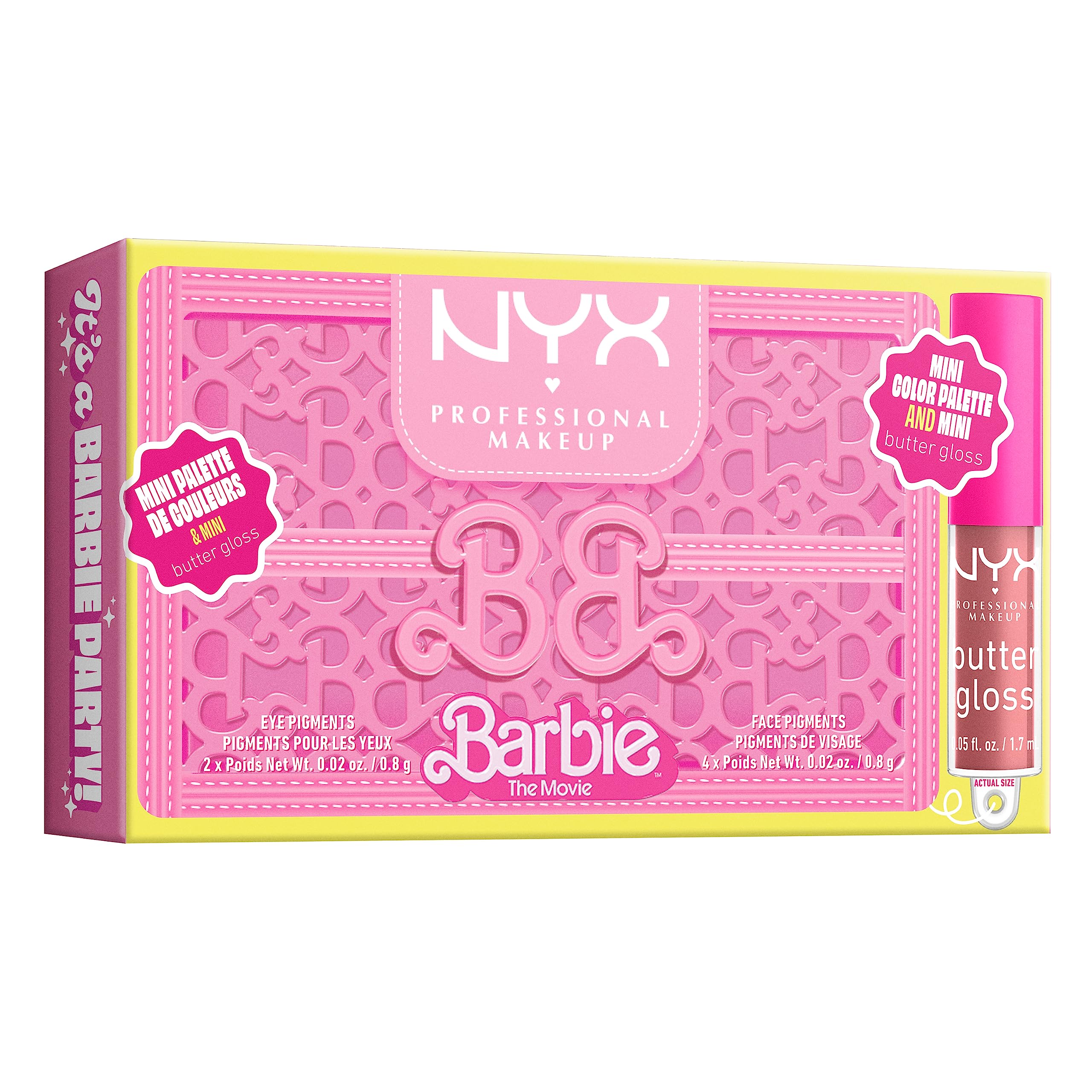 NYX PROFESSIONAL MAKEUP BARBIE, Mini Eye Palette - It's a BARBIE Party