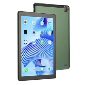 tablet 10.1 inch hd screen android 10 tablets, 4gb ram and 64gb rom octa core smart pad, dual sim dual standby, built in 5000mah lithium battery, green