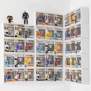 5X4 Version Display Case Compatible with Fnko Pop Boxes, Stackable 4 Single Row, with Transparent Cover to Protect Your Collection Against Dust (Holds 20 Pops)