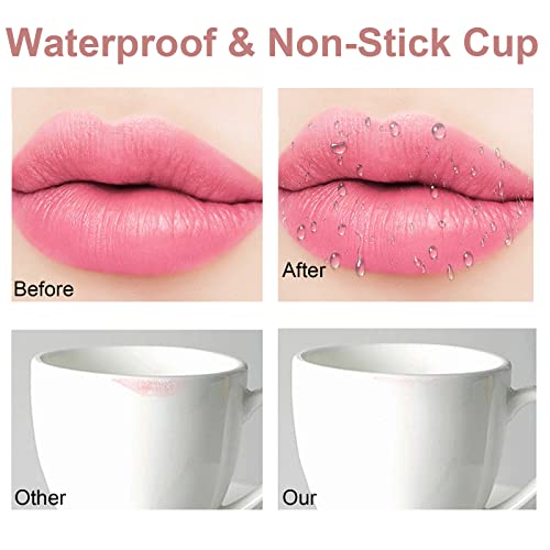 Rosarden Water Lip Stain, Hydrating Lip Stain, Pink Moisturizing Lip Stain, Lip Stain Long Lasting Waterproof, High Pigment Lightweight Moisturizing Non-Sticky Liquid Glossy Lip Stain for Lip Makeup (01#)