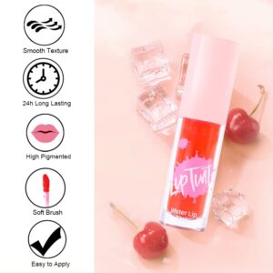 Rosarden Water Lip Stain, Hydrating Lip Stain, Pink Moisturizing Lip Stain, Lip Stain Long Lasting Waterproof, High Pigment Lightweight Moisturizing Non-Sticky Liquid Glossy Lip Stain for Lip Makeup (01#)