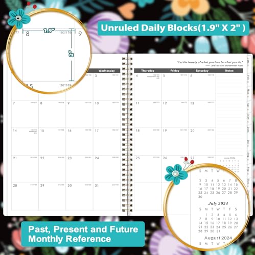 2024-2026 Monthly Planner/Monthly Calendar - 3 Year Monthly Planner 2024-2026, 36 Monthly Planner from Jan. 2024 - Dec. 2026, 9" x 11", 2024-2026 Calendar Planner with Tabs + Double-side Pocket +