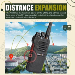 Retevis NR30 Long Range Walkie Talkies, Professional GMRS IP67 Waterproof 2 Way Radios, 2800mAh, Noise Cancelling, for Adult Survival Mountain Emergency Business(2 Pack)