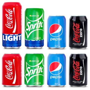 can covers that look like soda, silicone sleeves for cans, can wraps, fits all 12fl oz 355ml (mixed - 8 pack)