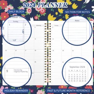 2024 Academic Planner - Planner 2024 Weekly & Monthly Planner with Tabs, 6.3" x 8.5", Jan 2024-Dec 2024, Daily Planner Yearly Agenda Calendar Organizer