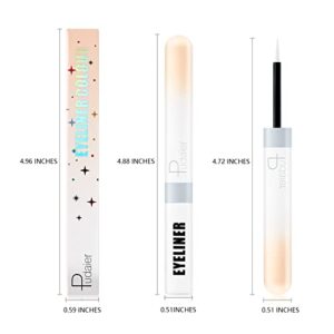 Espoce Liquid Eyeliner, White Eyeliner Liquid Liner Quick-Drying, Ultra-Fine Long-lasting Colored Eyeliners High-pigmented Colorful Eyeliners for Eye Makeup 0.12 Oz (White)