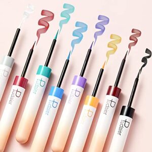 Espoce Liquid Eyeliner, White Eyeliner Liquid Liner Quick-Drying, Ultra-Fine Long-lasting Colored Eyeliners High-pigmented Colorful Eyeliners for Eye Makeup 0.12 Oz (White)