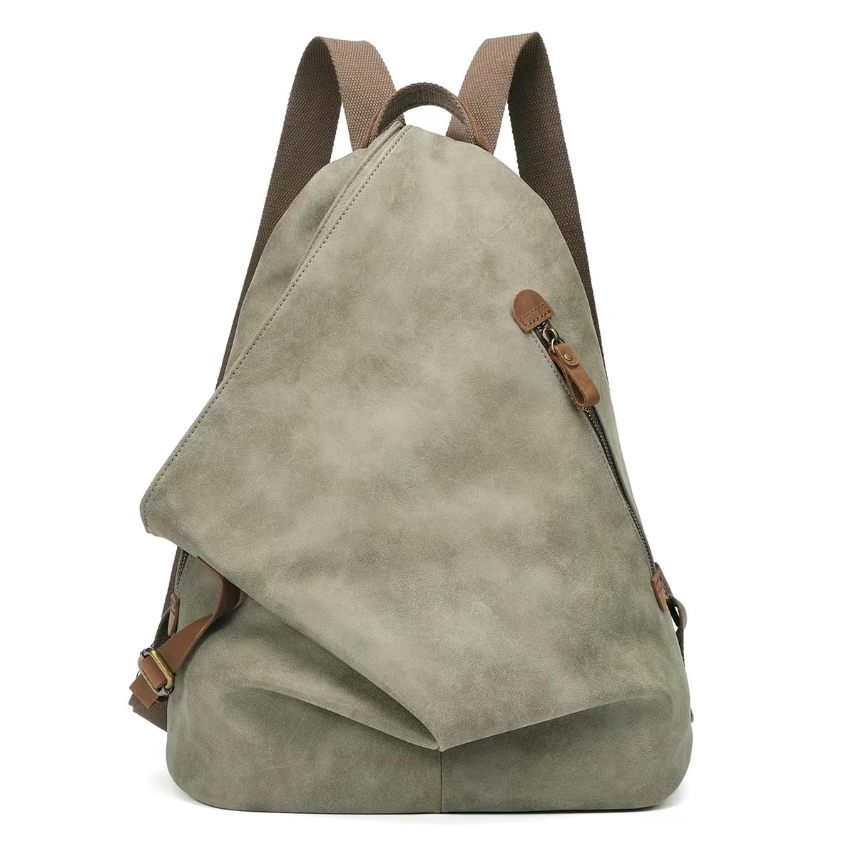 KL928 PU Leather Vintage Backpack – Large Casual Daypack Outdoor Travel Rucksack Hiking Backpacks for Men Women
