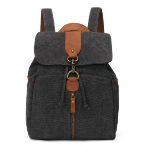 kl928 canvas backpack - casual daypack vintage outdoor travel rucksack hiking backpacks for men women