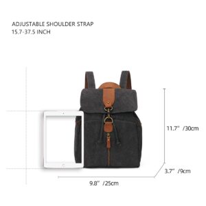 KL928 Canvas Backpack - Casual Daypack Vintage Outdoor Travel Rucksack Hiking Backpacks for Men Women