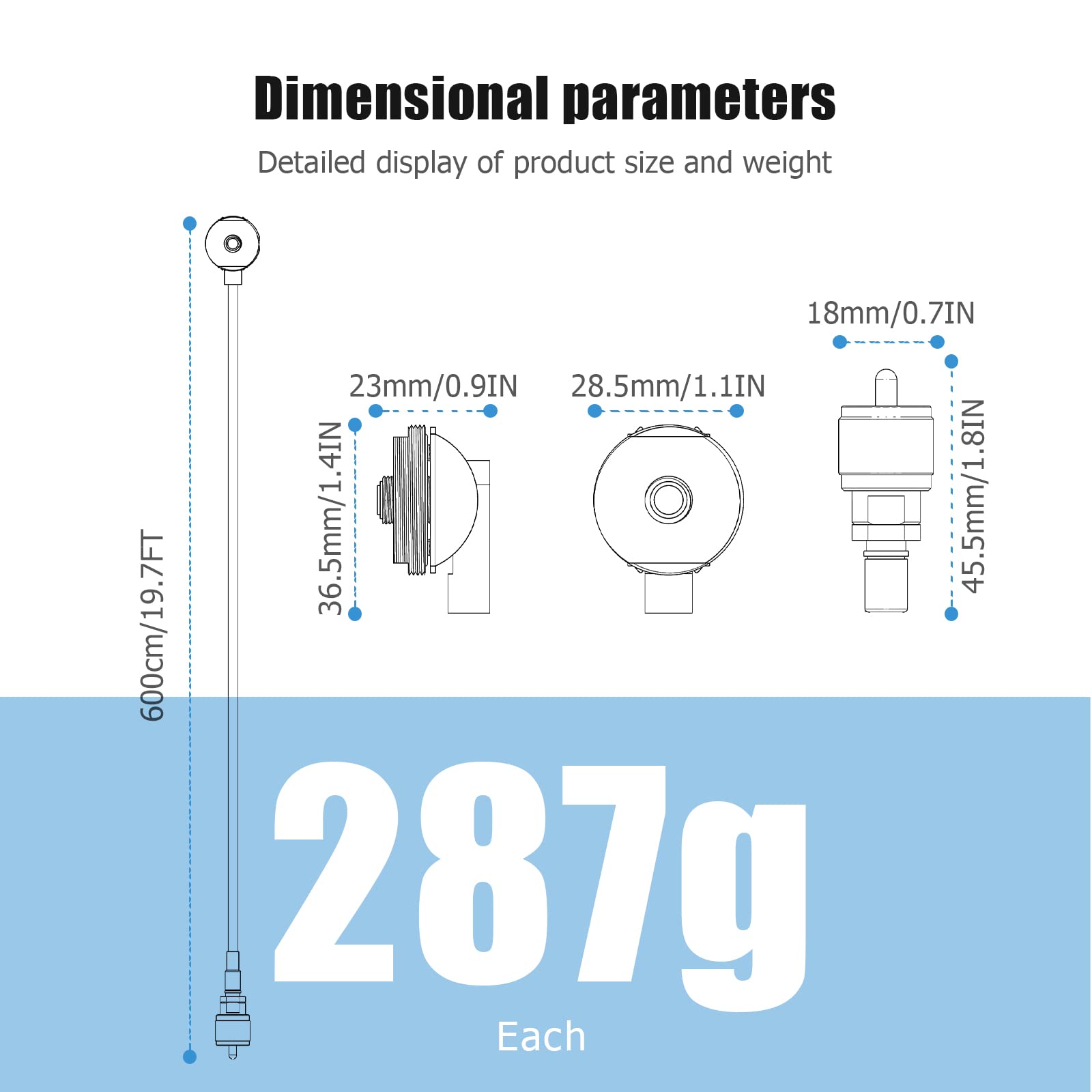 NMO Antenna Cable, Ancable Low Profile NMO Antenna Mount to UHF PL259 Connector with 20 Feet RG58 Low Loss Coax Cable for CB Ham UHF VHF Yaesu Vertex Kenwood Mobile Cellular Trucker