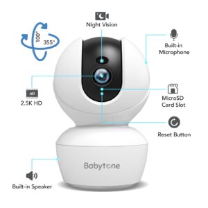 4MP Indoor Camera,2.4/5GHz WiFi Security Cameras,Wireless 5g Pet Camera with Phone App for Doggy,Cat,Puppy, Baby Monitor with Night Vision, Motion Tracking, Sound Alerts, Cloud/SD Storage,Alexa