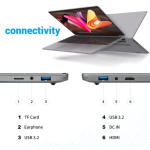 ApoloSign Laptop Computer, 15.6 Inches FHD IPS 1080P Display, 512GB SSD (Expandable 1T) 12GB DDR4 Windows 11 Light Laptops with Intel Celeron N5095 Quad-Core Processor, Up to 2.8GHz