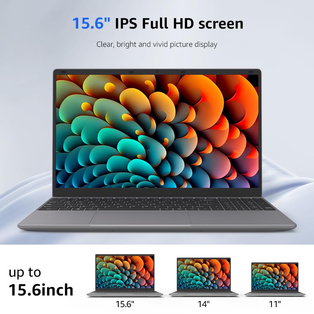 ApoloSign Laptop Computer, 15.6 Inches FHD IPS 1080P Display, 512GB SSD (Expandable 1T) 12GB DDR4 Windows 11 Light Laptops with Intel Celeron N5095 Quad-Core Processor, Up to 2.8GHz