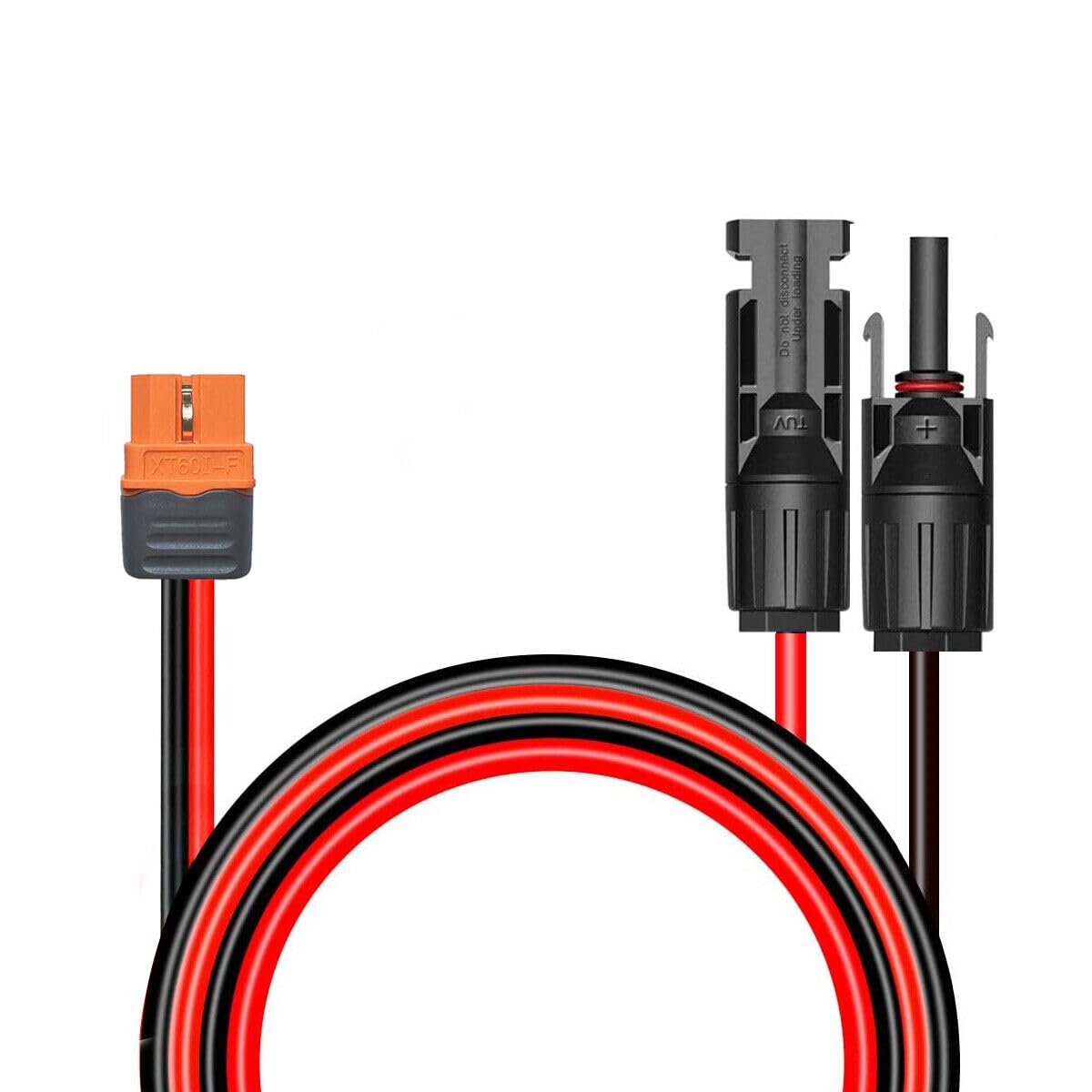 10 AWG 1 Foot XT60i Female to Solar Connector Cable, Solar Panel XT60i Extension Cable Connector Solar Cable