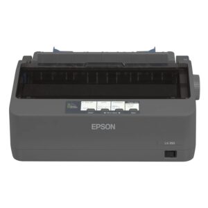 Epson C11CC24001 LX-350 Impact Dot Matrix Wired IPrinter, Black, Monochrome - Parallel, Serial and USB interfaces - Narrow Carriage9 Pins, 80 Column