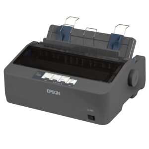 Epson C11CC24001 LX-350 Impact Dot Matrix Wired IPrinter, Black, Monochrome - Parallel, Serial and USB interfaces - Narrow Carriage9 Pins, 80 Column