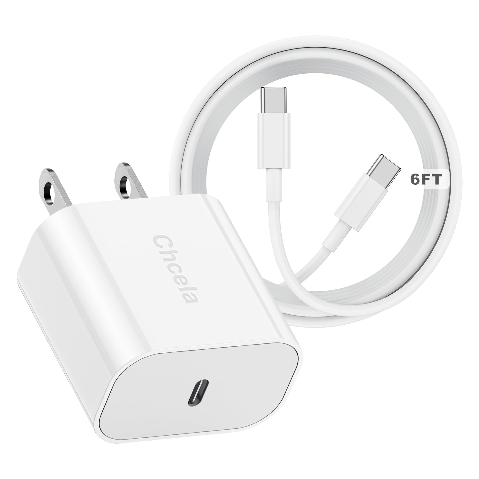 iPhone 15 Fast Charger,20W USB C Wall Charger with 60W USB C to C Charging Cable(6FT) for iPhone 15/15 Pro/15 Pro Max,2022 iPad Pro 11/12.9 inch,New iPad Air 5th/4th,iPad 10th Generation,iPad Mini 6