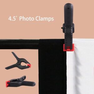 QYXINC 8 Pack 4.5"Heavy Duty Muslin Spring Clamps for Photography Studio, Backdrops Stand, Paper Photo Studio Backdrops