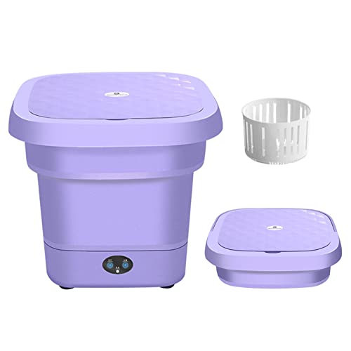 Portable Washing Machine, Mini Foldable Washer and Spin Dryer Small Foldable Bucket Washer, Suitable for Apartment, Laundry, Camping, RV, Travel (110V-260V)