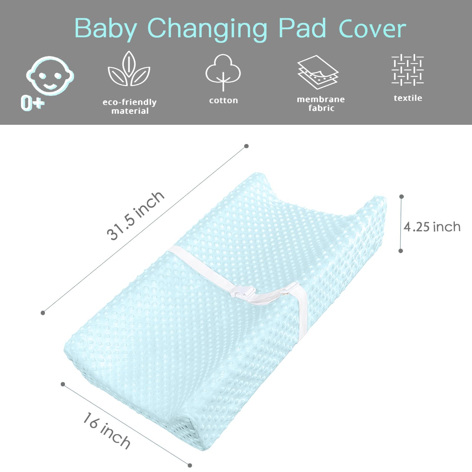 YENING Baby Diaper Changing Pad Cover for Girls Wipeable Covers Soft Minky Dots Changing Table Pads Sheets 31" x 16" Pink