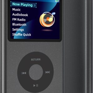 128G Innioasis Mp3 Player with Bluetooth, 2.4" Portable Mini HiFi Sound Bluetooth Walkman Digital Music Player with FM Radio Long Batter Life for Kids (Grey)