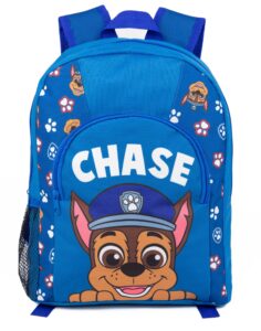 paw patrol boys backpack | kids blue chase rucksack | adjustable straps character schoolbag for school nursery and play