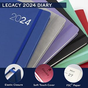 Collins Legacy 2024 Diary A5 Day To Page Diary (with Appointments) - Business Planner and Organiser - January to December 2024 Diary - Daily - Black - CL51.99-24