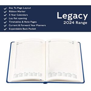 Collins Legacy 2024 Diary A5 Day To Page Diary (with Appointments) - Business Planner and Organiser - January to December 2024 Diary - Daily - Black - CL51.99-24