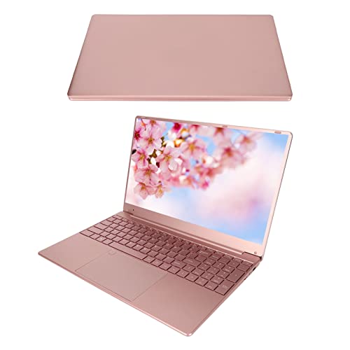 Acogedor 15.6in Ultra Slim Laptop Pink,Windows11,IPS 1920x1080 HD Screen,16GB RAM 256GB SSD,for Intel N5095,Backlit Keyboard, Fingerprint Unlock, Thin Portable Laptop Computer