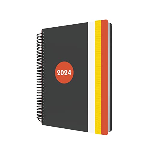 Collins Delta 2024 Diary A5 Day to a Page Diary (with Appointments) - Lifestyle Planner and Organiser for Office, Work, Personal and Home - January to December 2024 Diary - Daily - Orange - FP51.44-24