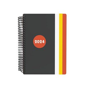 Collins Delta 2024 Diary A5 Day to a Page Diary (with Appointments) - Lifestyle Planner and Organiser for Office, Work, Personal and Home - January to December 2024 Diary - Daily - Orange - FP51.44-24
