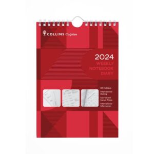 collins debden collins colplan 2024 diary weekly spiral planner notebook - business planner and organiser - january to december 2024 diary - weekly - - 60-24 red