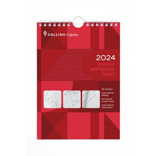 Collins Debden Collins Colplan 2024 Diary Weekly Spiral Planner Notebook - Business Planner and Organiser - January to December 2024 Diary - Weekly - - 60-24 Red