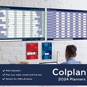 Collins Debden Collins Colplan 2024 Diary Weekly Spiral Planner Notebook - Business Planner and Organiser - January to December 2024 Diary - Weekly - - 60-24 Red