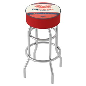 trademark gameroom bar stool - pure oil vintage stool with foam padded seat - swivel chair for game room, garage, or home bar